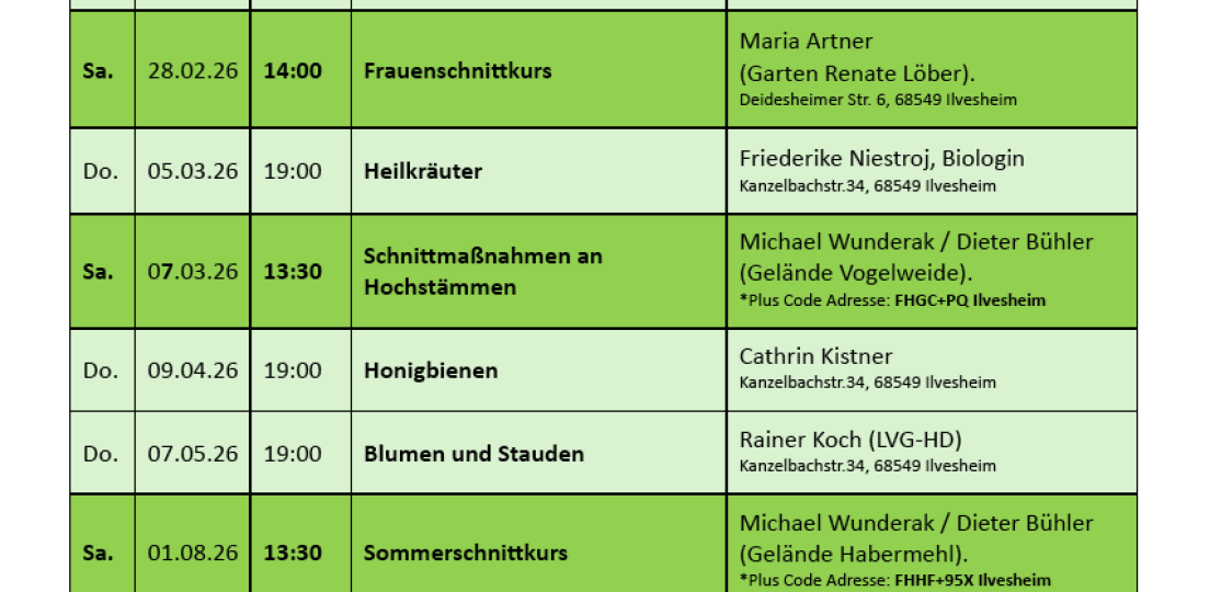 Vorträge und Veranstaltungen 2026